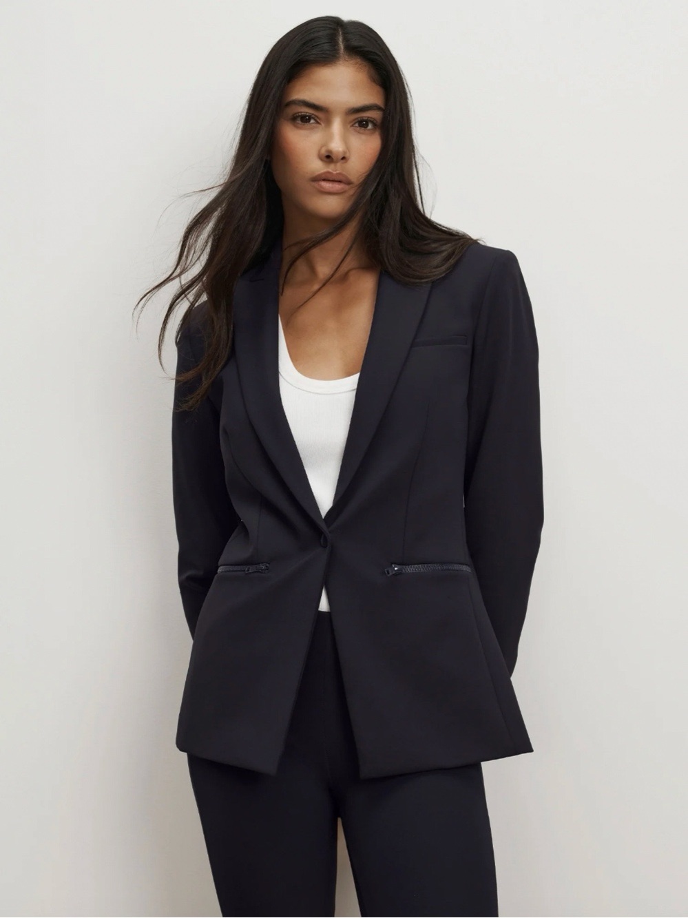 Veronica Beard Iconic Scuba Dickey Jacket Navy